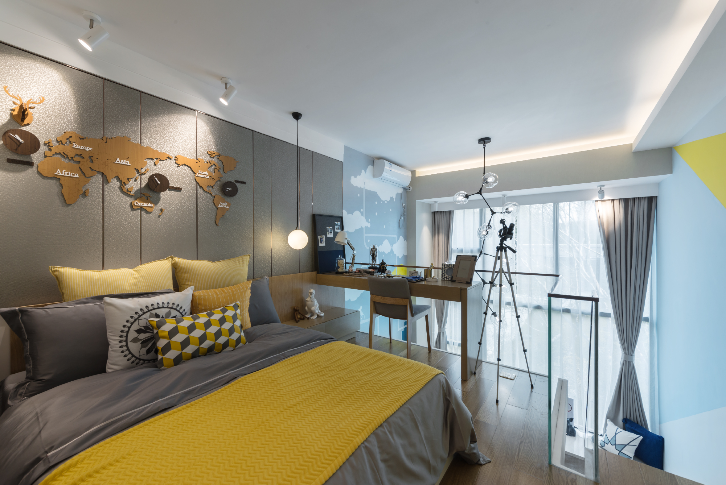 龍湖九里晴川-現(xiàn)代簡約-臥室設計效果圖