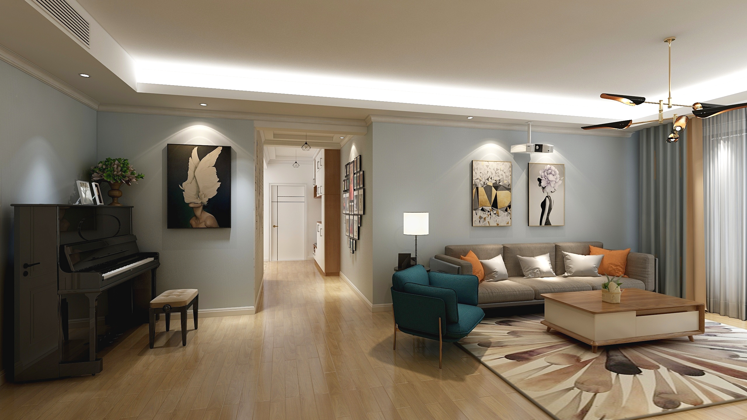 龍湖九里晴川-現(xiàn)代簡約-臥室設(shè)計效果圖