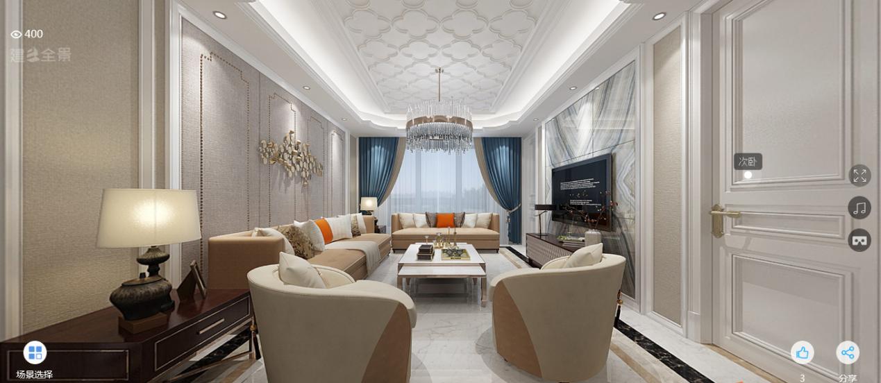 龍湖九里晴川-現(xiàn)代簡約-臥室設(shè)計(jì)效果圖